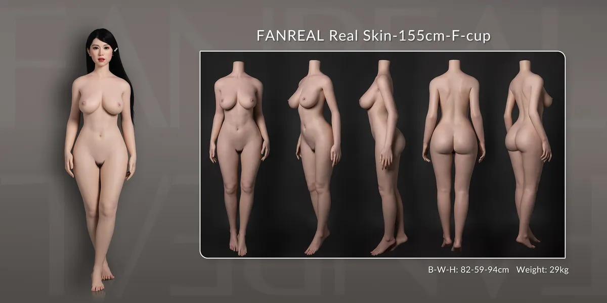 Maßzeichnung des Körpers 155cm F-cup (Real Skin Texture)