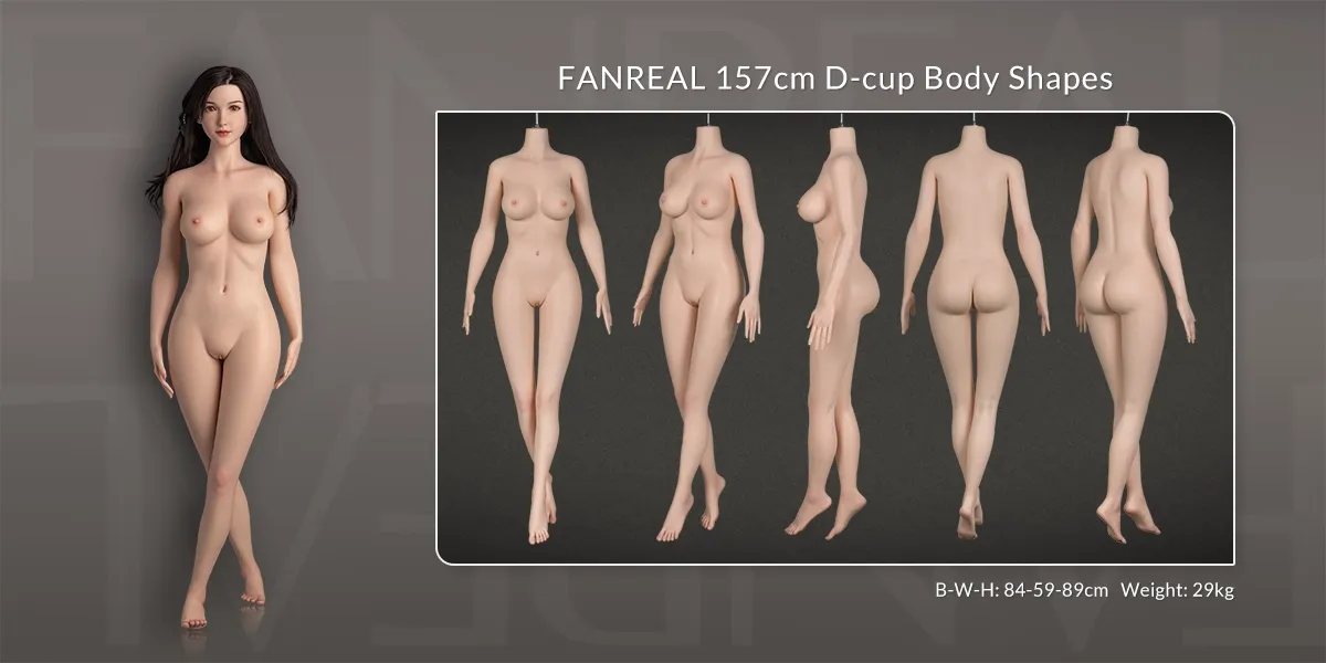 Diagrama de medidas del cuerpo 157cm D-cup