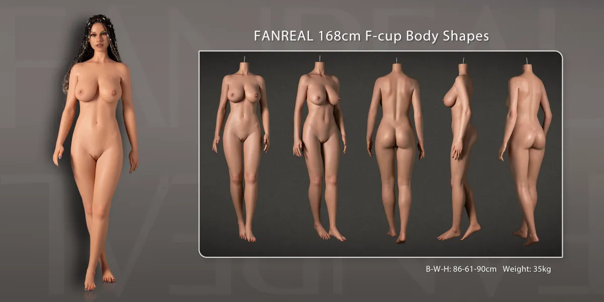 Measurement diagram of the 168cm F-cup body