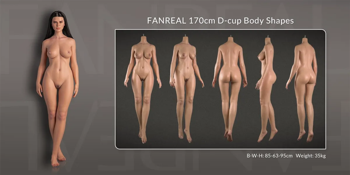 Measurement diagram of the 170cm D-cup body