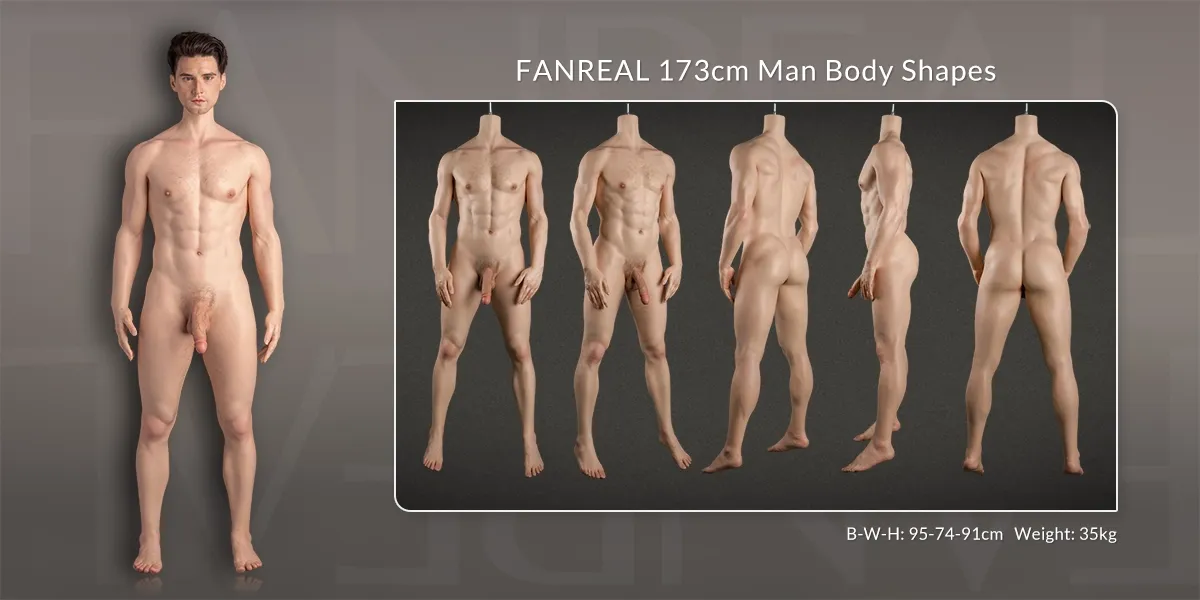 Measurement diagram of the 173cm Male body