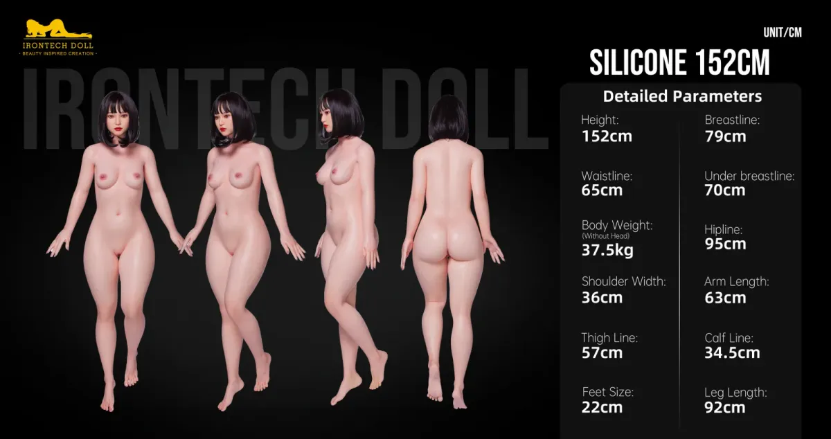 Measurement diagram of the Silicone 152cm body
