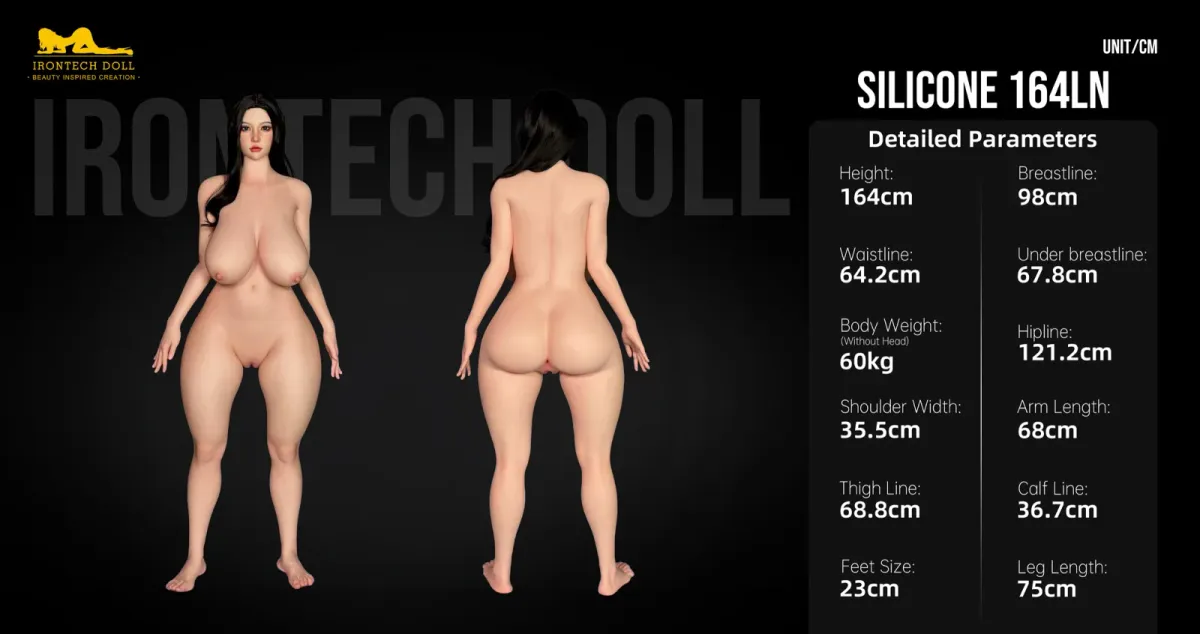 Measurement diagram of the Silicone 164LN body