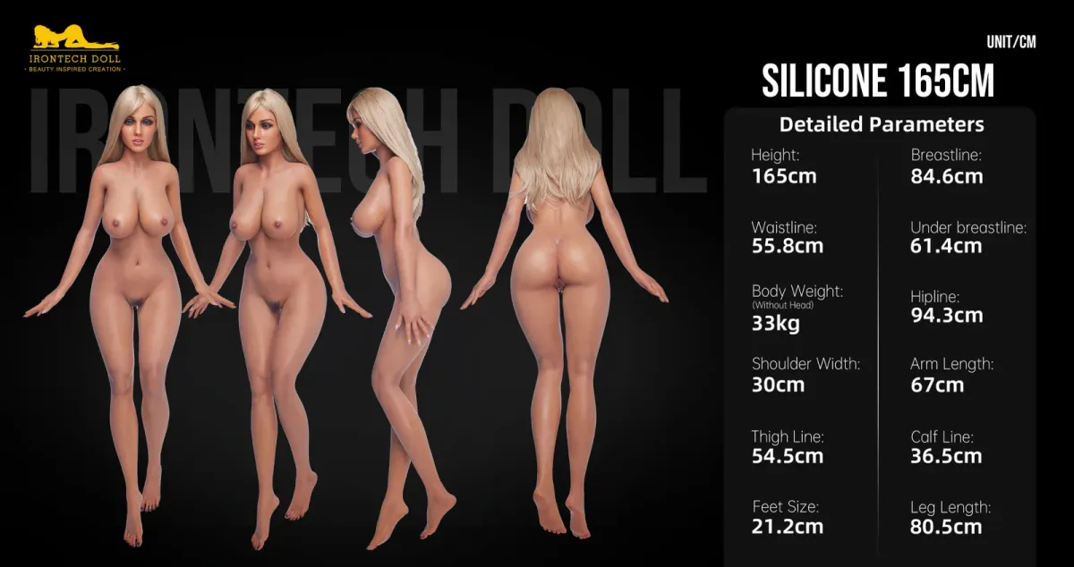 Schema delle misure del corpo Silicone 165cm