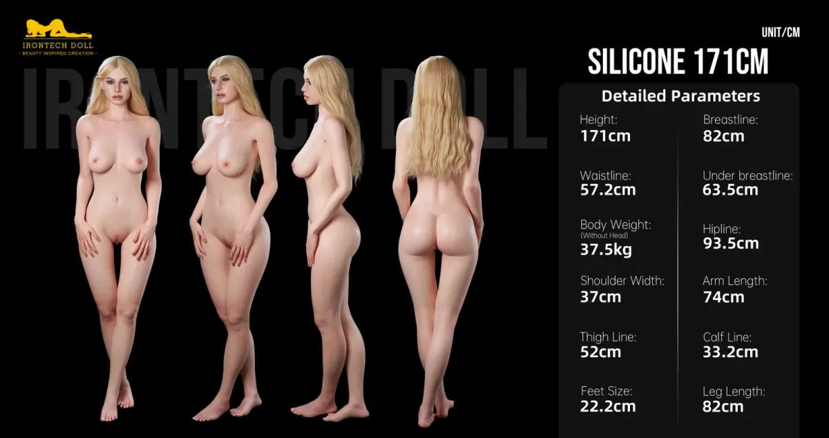 Measurement diagram of the Silicone 171cm body