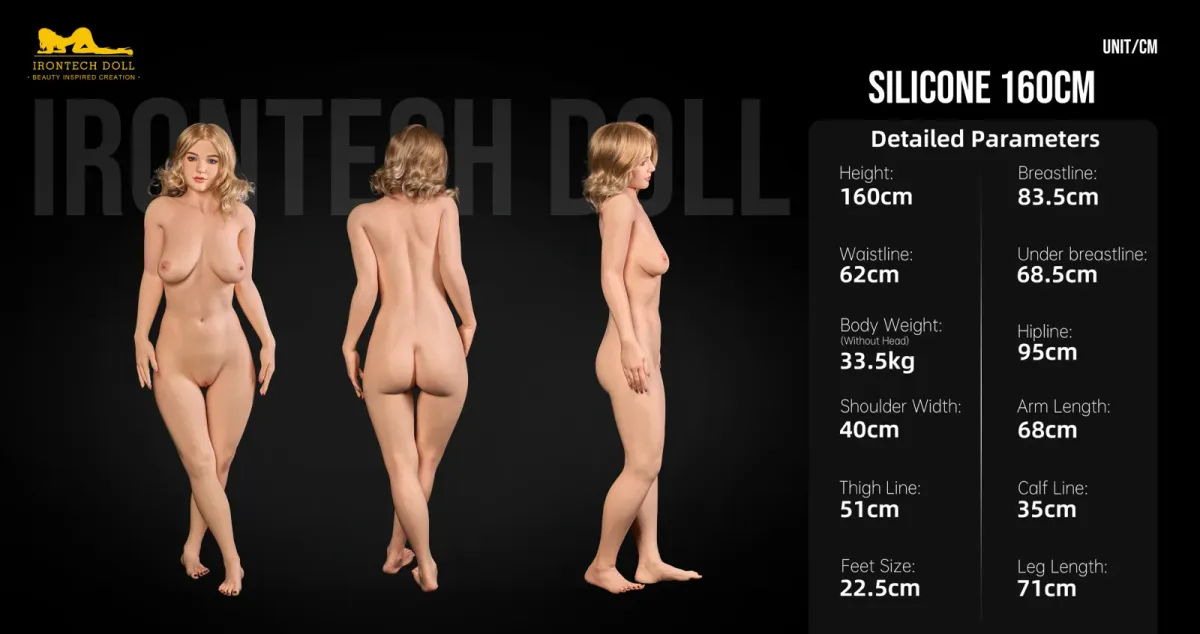 Measurement diagram of the Silicone PR160 body