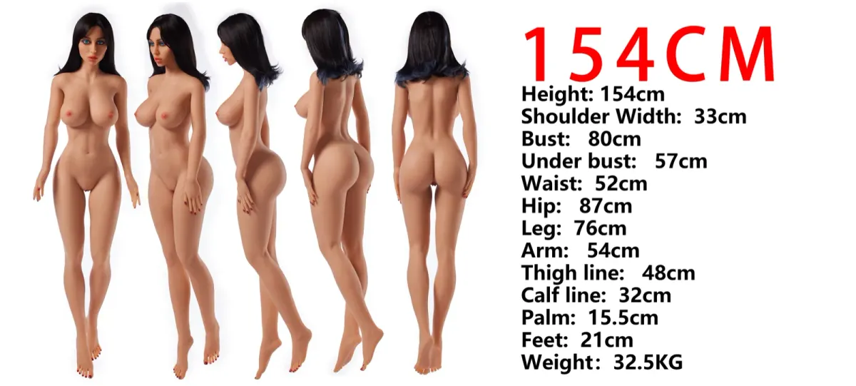 Measurement diagram of the TPE 154cm body
