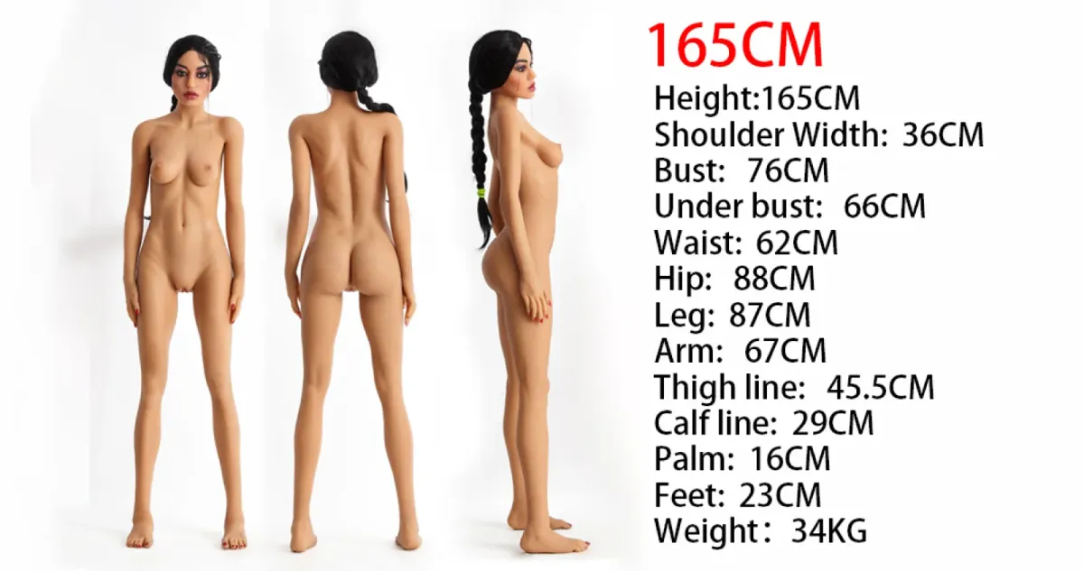 Measurement diagram of the TPE 165cm body