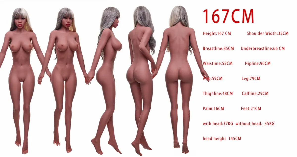 Measurement diagram of the TPE 167cm body