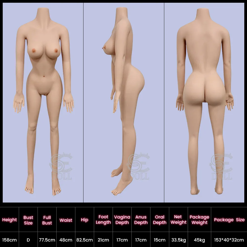 Measurement diagram of the 158cm D-cup body