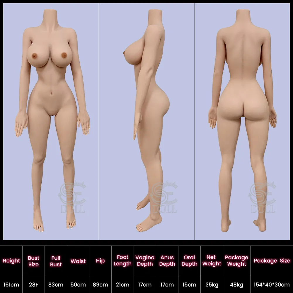 Measurement diagram of the 161cm F-cup body