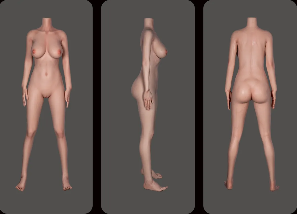 Measurement diagram of the 159cm E-cup body