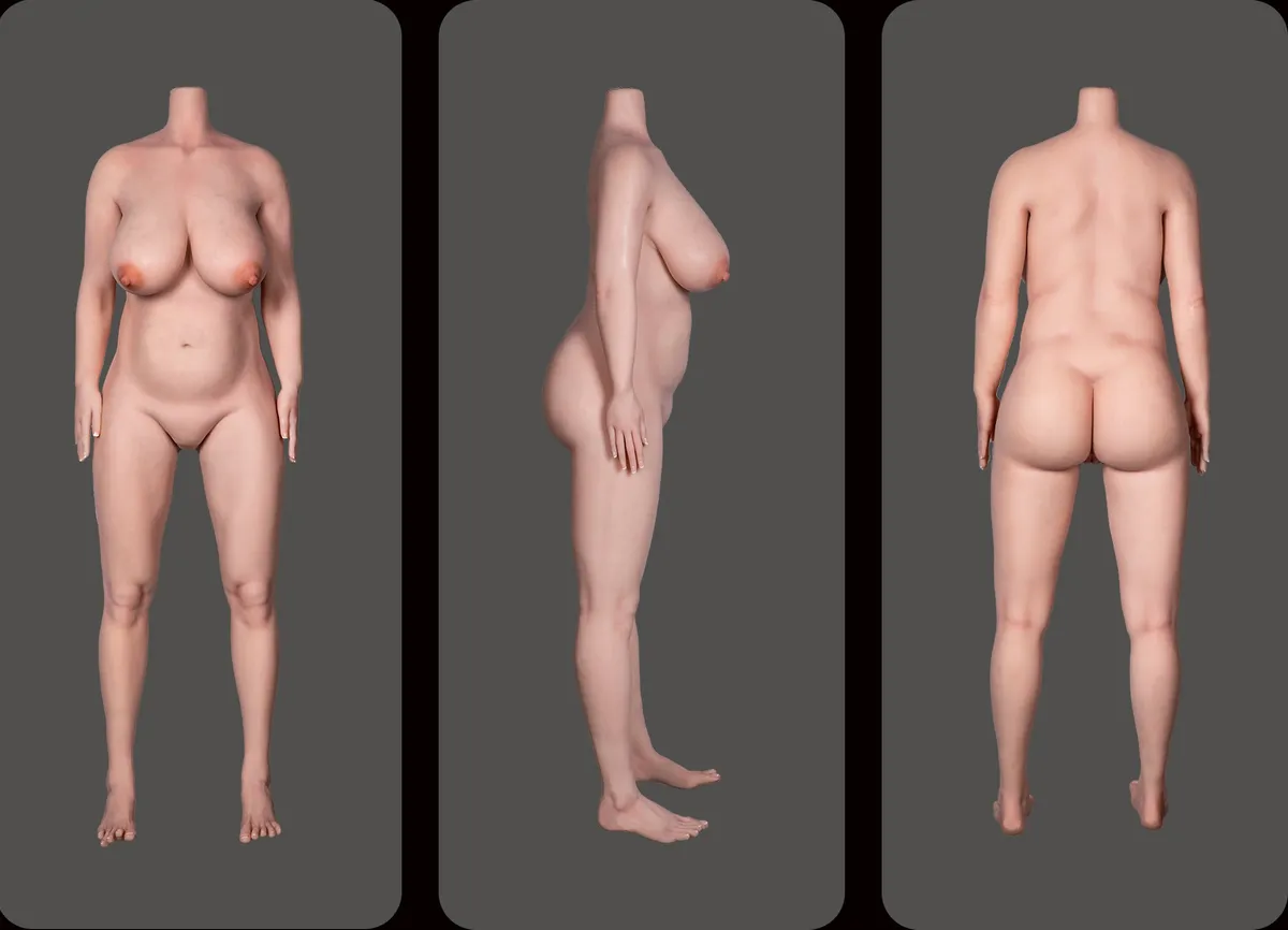Measurement diagram of the 168cm H-cup body