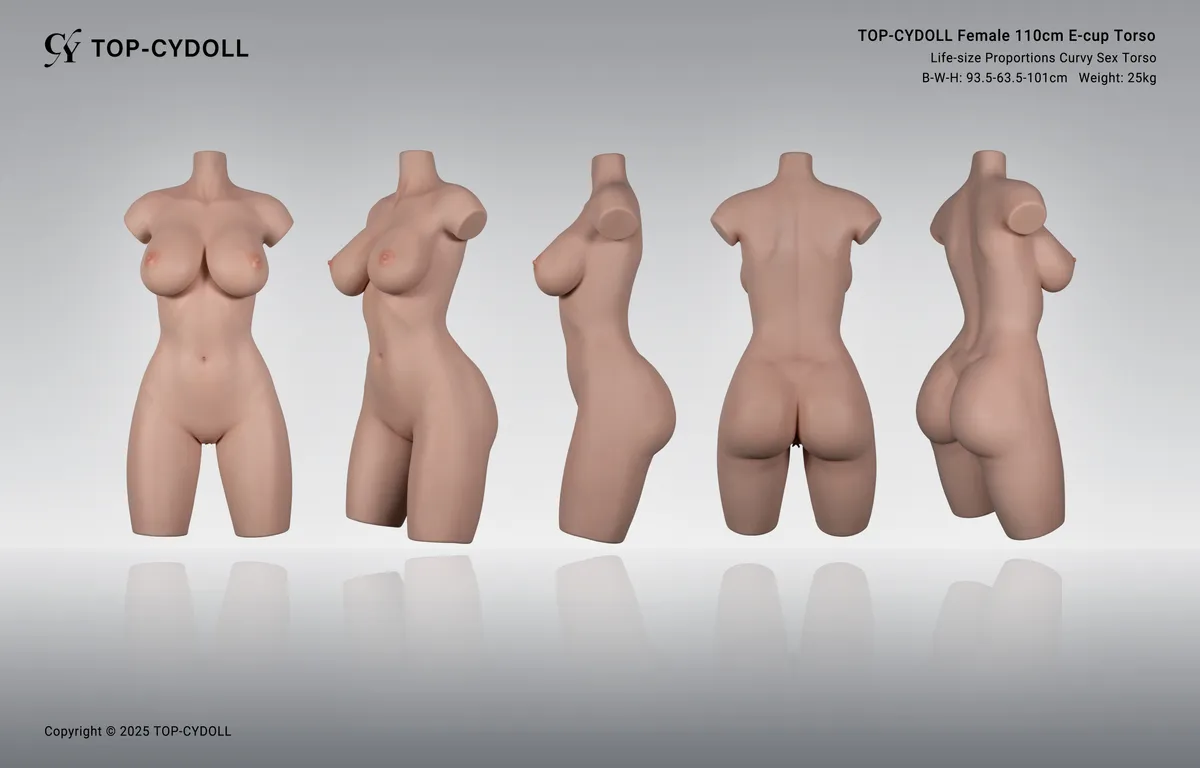 Maßzeichnung des Körpers 110cm E-cup Torso