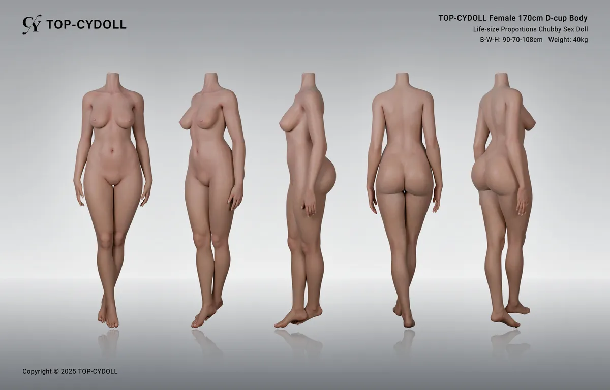 Measurement diagram of the 170cm D-cup body