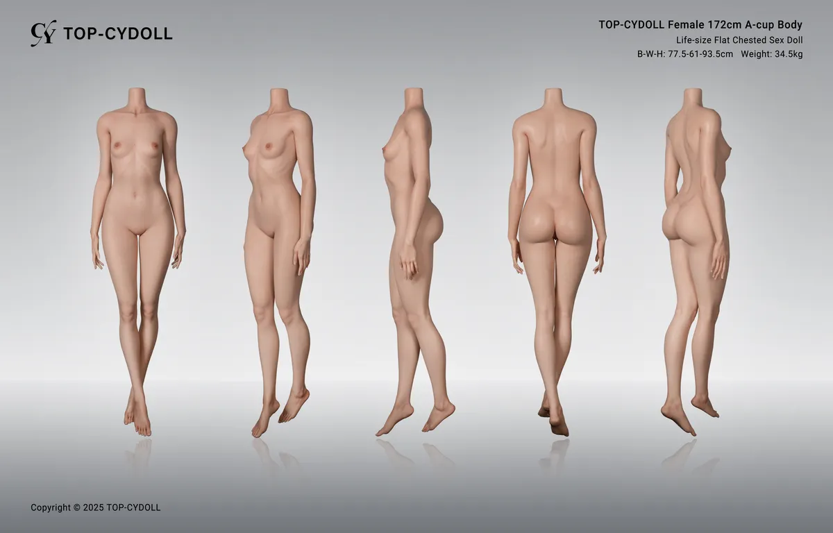 Measurement diagram of the 172cm A-cup body